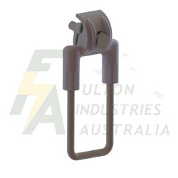 SC1619CU Aluminium bail clamp single bolt 7/225 (6.75mm dia) to 19/3.75 (18.75mm dia) with 10mm diameter solid Copper tinned loop